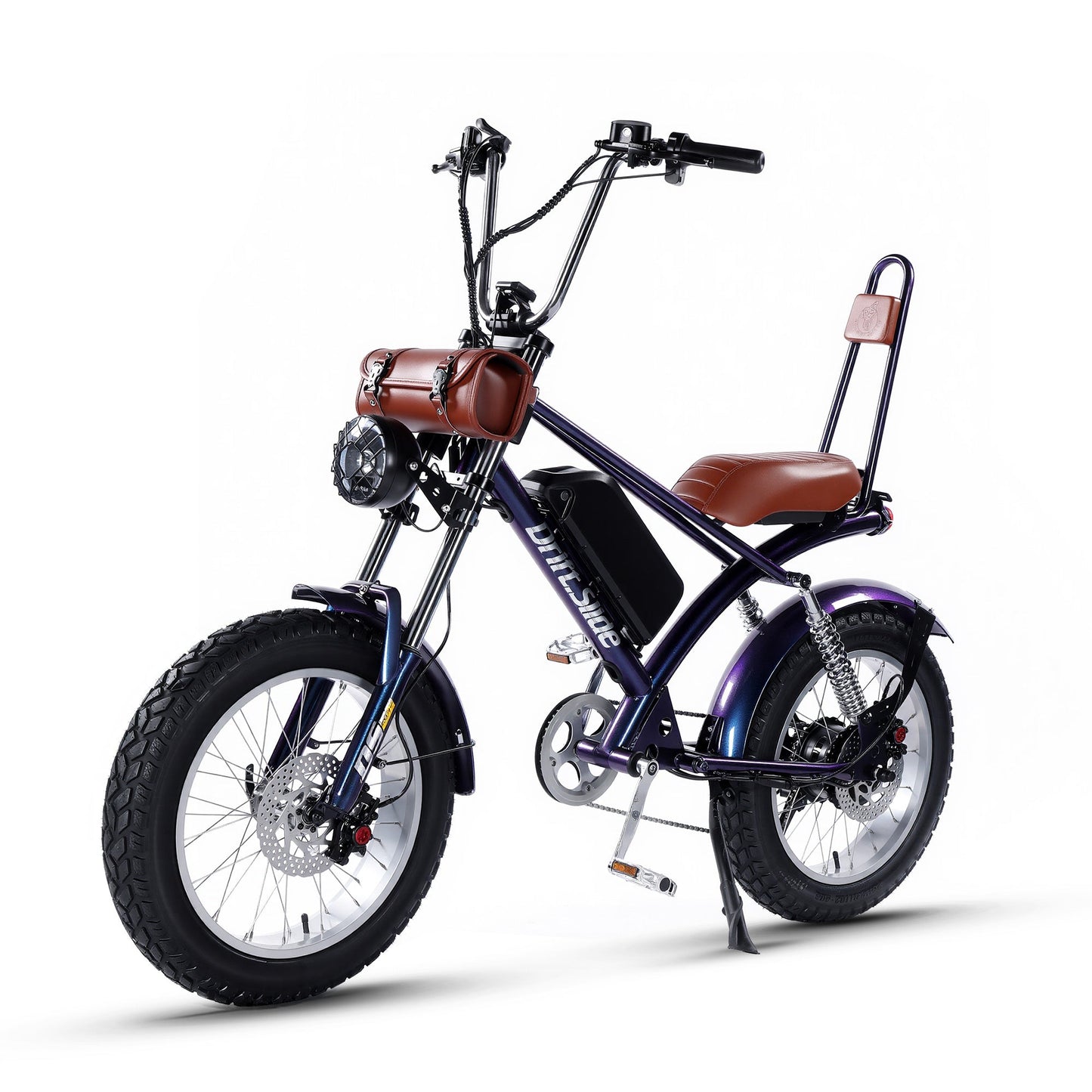 DS-9 Adult Electric Bike(blue) – 7-speed transmission, 1500W peak power, top speed of 55 km/h, equipped with a 48V 20.8Ah battery, 20" x 4" fat tires, high stability, and strong endurance.