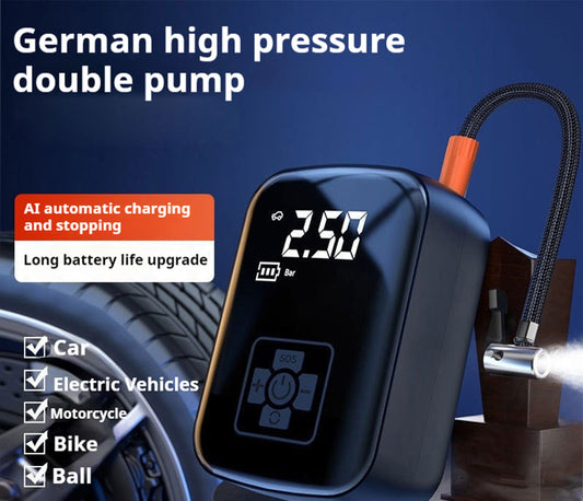Advanced Portable Car Tire Inflator with Wireless Capability and Enhanced Features