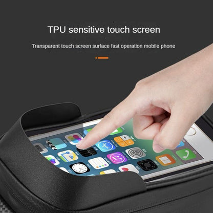 Bicycle front beam bag, waterproof mountain bike front bag, mobile phone storage, cycling hanging bag, road bike upper tube saddle bag, waterproof multifunctional storage bag, sports cycling mobile phone bag