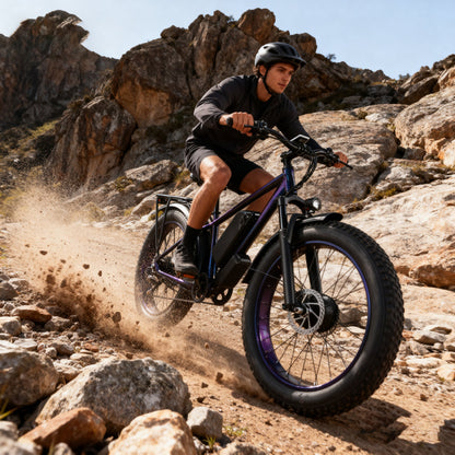 DS-8 Dual Motor Adult Electric Bike – 7-Speed, 1500W Peak Power Electric Bike, Top Speed 65 km/h, Equipped with 48V 20.8Ah Battery, 26" x 4" Fat Tires, Long Range Capability, Suitable for Mountains, Snow, and Sand.